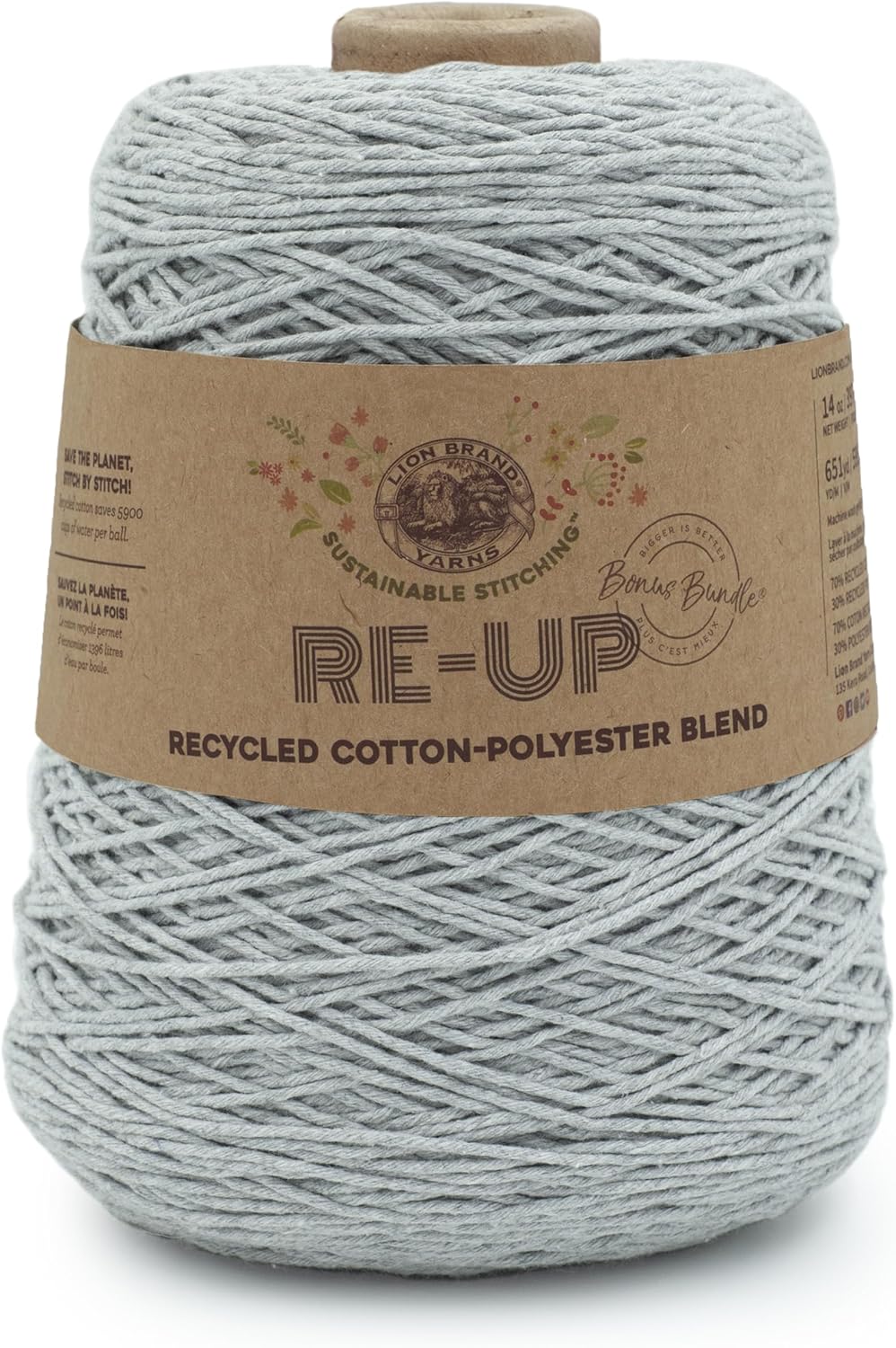 Lion Brand Yarn Re-Up Yarn Bonus Bundle, Silver Lining - Image 3